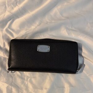 Michael Kors Black Wallet with Silver Accents